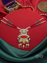 Saupika- The Marvelous Relic- Pearl, Stone and Beads Embroidered Necklace