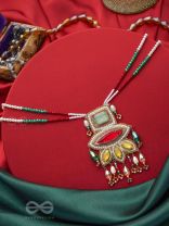 Saupika- The Marvelous Relic- Pearl, Stone and Beads Embroidered Necklace