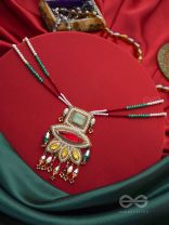 Saupika- The Marvelous Relic- Pearl, Stone and Beads Embroidered Necklace