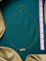 Three's Company- Golden Pearl Necklace