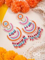 Tricit- The Three-Layered- Pearls and Sequins Embroidered Earrings