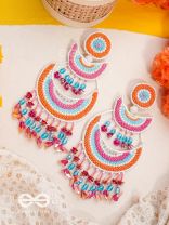 Tricit- The Three-Layered- Pearls and Sequins Embroidered Earrings