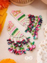 Unmish- The Budding Blossoms- Pearls and Sequins Embroidered Earrings