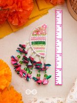 Unmish- The Budding Blossoms- Pearls and Sequins Embroidered Earrings