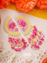 Utsmaya- The Blooming Garden- Pearls and Sequins Embroidered Earrings
