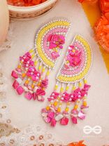 Utsmaya- The Blooming Garden- Pearls and Sequins Embroidered Earrings