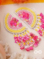 Utsmaya- The Blooming Garden- Pearls and Sequins Embroidered Earrings