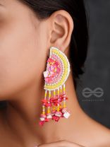 Utsmaya- The Blooming Garden- Pearls and Sequins Embroidered Earrings