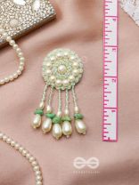Yavasa- The Green Pasture- Pearls and Stones Embroidered Earrings