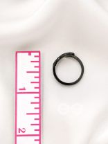 The Fiddle-Leaf Fig- Black Adjustable Ring