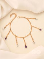 The Sun Flare- Golden Beads Anklet