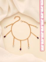 The Sun Flare- Golden Beads Anklet