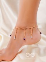The Sun Flare- Golden Beads Anklet