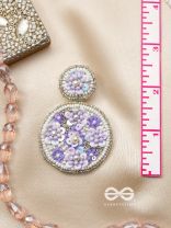 Nimrukti- The Purple Dusk- Pearls and Sequins Embroidered Earrings