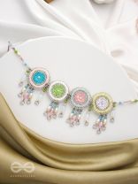 Dhyatva- The Colorful Reflections- Stones and Beads Embroidered Choker Necklace