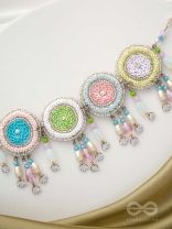 Dhyatva- The Colorful Reflections- Stones and Beads Embroidered Choker Necklace