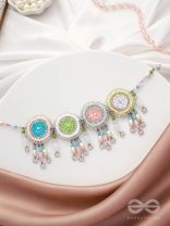 Dhyatva- The Colorful Reflections- Stones and Beads Embroidered Choker Necklace