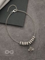 The Vesper Bell- Oxidised Boho Anklet