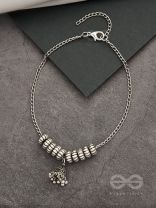 The Vesper Bell- Oxidised Boho Anklet