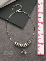 The Vesper Bell- Oxidised Boho Anklet