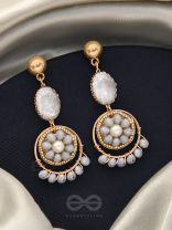 The Ashen Bloom- Golden Bead Earrings