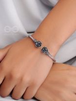 Rosa Mystica- Oxidised Bangle Bracelet