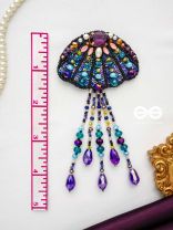 Animisa- The Vibrant Fish- Swarovski, Stones and Sequins Embroidered Earrings