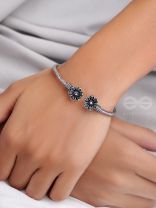 Shrinking Violets- Oxidised Bangle Bracelet
