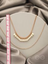 The Rain Shower- Golden Layered Pearl Necklace