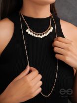 The Rain Shower- Golden Layered Pearl Necklace