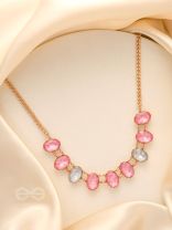 Garland of Wild Roses- Golden Embellished Necklace