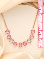 Garland of Wild Roses- Golden Embellished Necklace