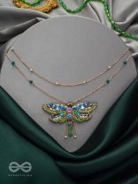 Chitrang- The Colorful Butterfly- Stones and Sequins Embroidered Necklace