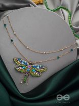 Chitrang- The Colorful Butterfly- Stones and Sequins Embroidered Necklace
