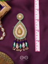 Vishyanda- The Aqua Drop- Pearls and Stones Embroidered Earrings