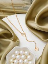 The Fallen Heart- Embellished Golden Necklace