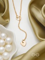 The Fallen Heart- Embellished Golden Necklace