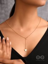 The Fallen Heart- Embellished Golden Necklace