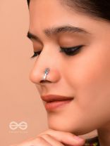 LEAFY WHISPERS - OXIDISED NON-PIERCED NOSERING