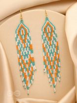 The Magma Ocean- Golden Embellished Earrings