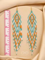 The Magma Ocean- Golden Embellished Earrings