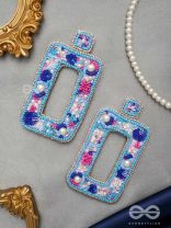 Hiranyada- The Ocean Treasure- Pearls, Swarovski and Sequins Embroidered Earrings