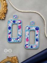Hiranyada- The Ocean Treasure- Pearls, Swarovski and Sequins Embroidered Earrings
