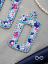 Hiranyada- The Ocean Treasure- Pearls, Swarovski and Sequins Embroidered Earrings