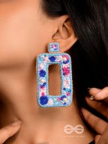 Hiranyada- The Ocean Treasure- Pearls, Swarovski and Sequins Embroidered Earrings