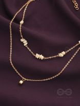 The Moon Fragments- Golden Layered Necklace