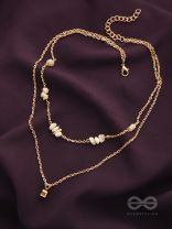 The Moon Fragments- Golden Layered Necklace