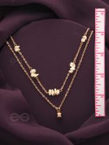 The Moon Fragments- Golden Layered Necklace