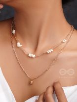 The Moon Fragments- Golden Layered Necklace