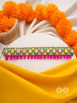 Dyotana- The Sparkling Colors- Resham and Mirror Embroidered Choker Necklace 
